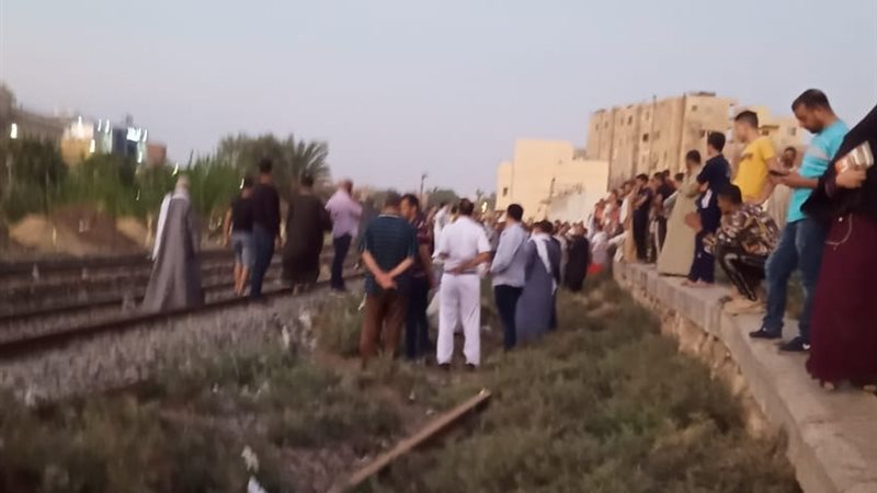 حادث قطار ببني سويف