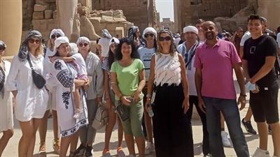 إقبال سياحي قبل الاحتفال العالمي بافتتاح طريق الكباش في الأقصر| صور 