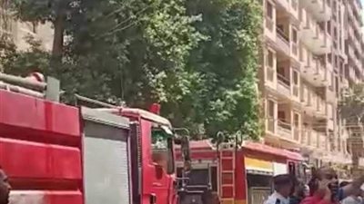 إخماد حريق نشب بمخلفات داخل أرض فضاء في الحوامدية 