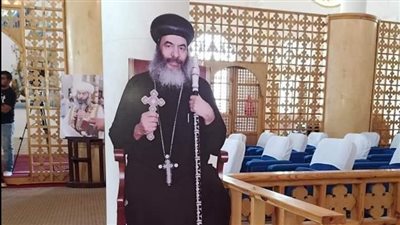 أول صور لمزار الأنبا كاراس بعد انتهاء مراسم التجنيز