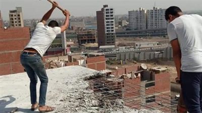 إزالة مخالفات عقار في المنصورة بالدقهلية 