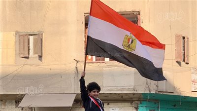 بعلم مصر، طفل يستقبل الناخبين في ثاني أيام الانتخابات الرئاسية بالجيزة (فيديو وصور) 