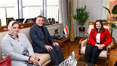 وزيرة الهجرة تستقبل نائب رئيس فرع اتحاد المصريين في الخارج بالولايات المتحدة