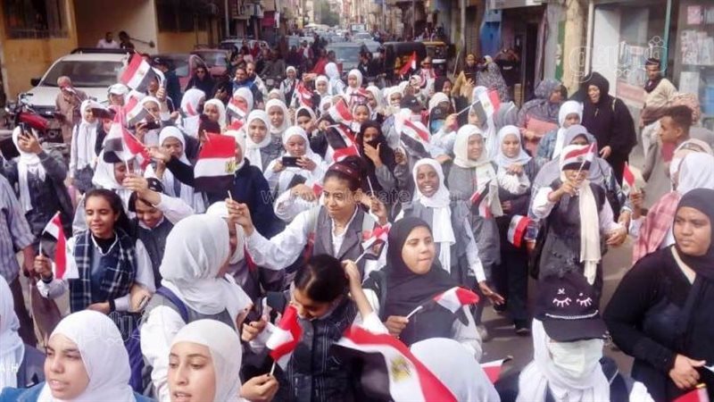 مسيرة لطلاب مدارس