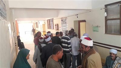 إقبال أهالي قرية ترعة الشيخ ناصر بالأقصر على لجان الانتخابات (صور)