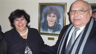 تشييع جنازة زوج وزيرة الثقافة السابقة إيناس عبد الدايم 