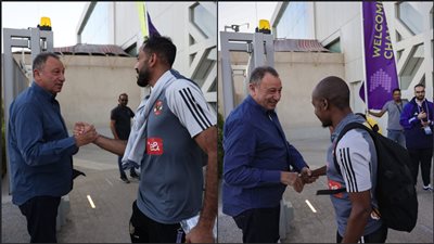 الخطيب يدعم لاعبي الأهلي قبل مباراة اتحاد جدة (فيديو) 