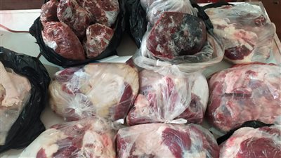 ضبط 1200 كجم لحوم مذبوحة بجنوب الجيزة