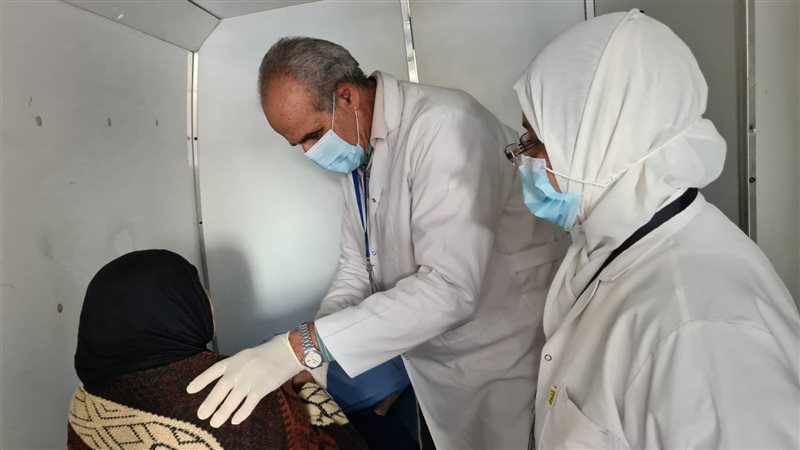 جانب من القافلة الطبية