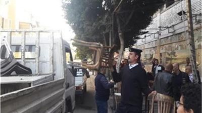 ضبط 22 سيارة ورفع 1500 إشغال من الأكشاك والكافيهات المخالفة في إمبابة