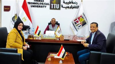 رئيس جامعة طيبة التكنولوجية يناقش آلية المشاركة في مؤتمر شباب الأقصر 
