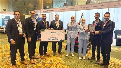 تكريم فريق جامعة المنصورة الفائز بالمركز الأول بمسابقة حافز الابتكار 