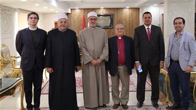 أمين البحوث الإسلامية ورئيس قطاع المعاهد يلتقيان وفدًا من المركز المسيحي الإسلامي 