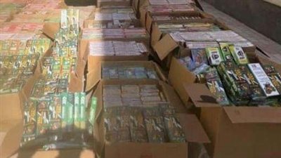 ضبط سيارة مُحملة بأكثر من مليون قطعة ألعاب نارية وضبط القائمين على مصنع إنتاج بالفيوم