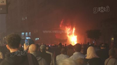 حريق هائل في محل ملابس شهير بوسط البلد (صور)