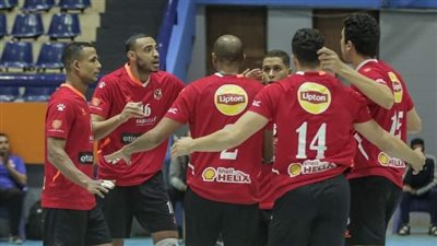 رجال طائرة الأهلى يفوز على الشمس في الدوري