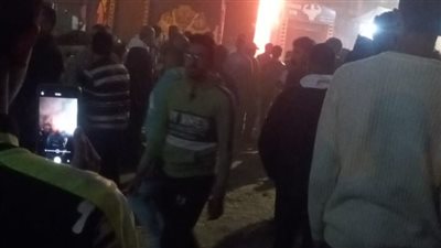 حريق هائل في محل لبيع المنتجات الغذائية بالإسكندرية 