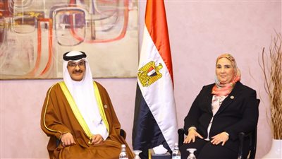 وزيرة التضامن تلتقي وزير التنمية الاجتماعية بمملكة البحرين