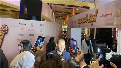 المخرج رامي إمام وعلاء مرسي في العرض الخاص لفيلم أبو نسب