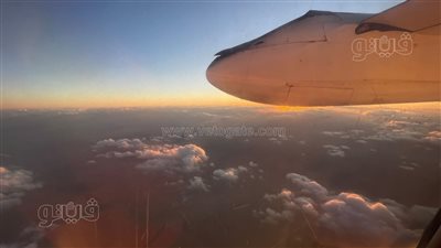 أتربة وغيوم، شاهد سماء القاهرة من الطائرة بعد موجة الطقس السيئ