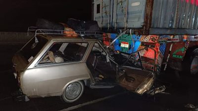 أول صور لحادث تصادم الطريق الدولي بالبحيرة