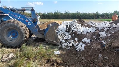 إزالة 11 حالة تعد على مساحة 1360 مترا مربعا بنطاق 6 مراكز بالبحيرة 