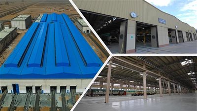 النقل تنشر تصويرًا جويًا لورشة العمرات الجسمية بالخط الثالث للمترو 