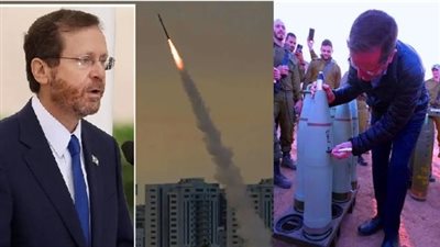 من كلمتين، رئيس إسرائيل يستعرض أمام زوجته برسالة على قذيفة قبل إطلاقها نحو غزة (صور)