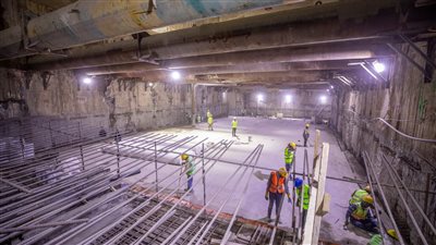 آخر تطورات تنفيذ محطة مترو الأهرامات (صور) 