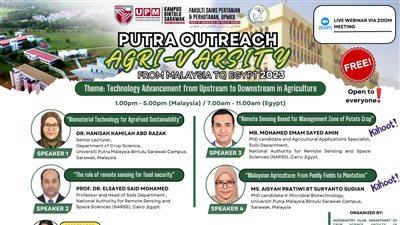 هيئة الاستشعار من البُعد وجامعة بترا ماليزيا تنظمان ندوة حول التوعية الزراعية