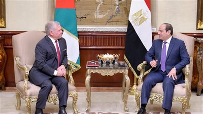 الرئيس السيسي وملك الأردن يؤكدان رفضهما التام لجميع محاولات تصفية القضية الفلسطينية