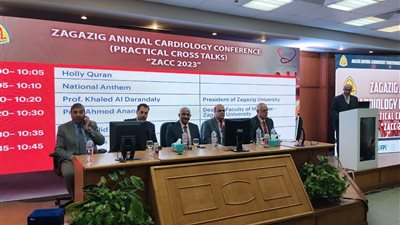 حسين يفتتح المؤتمر السنوى للقلب والأوعية الدموية بطب الزقازيق 