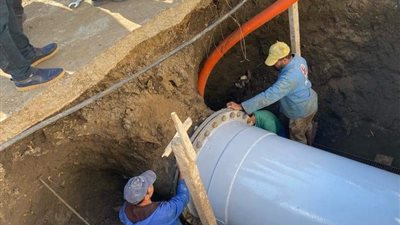 معدلات تنفيذ رفع كفاءة محطة مياه الشرب بدمياط الجديدة