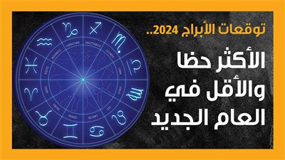  توقعات الأبراج 2024.. الأكثر حظا والأقل في العام الجديد (انفو جراف)