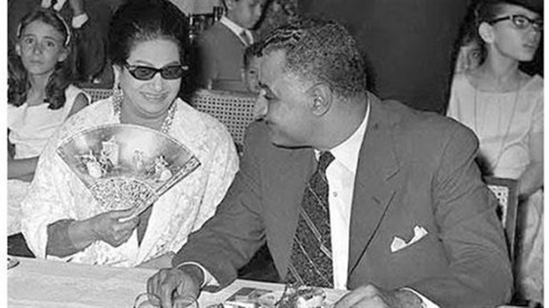 ام كلثوم وعبد الناصر