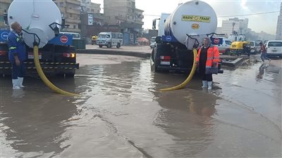 هطول أمطار غزيرة على الإسكندرية (صور)