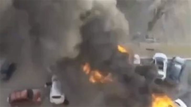 لحظة انفجار الصاروخ