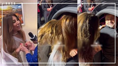 نجوى كرم تقبل جورج وسوف عقب وصوله لحفله بالإمارات (فيديو)