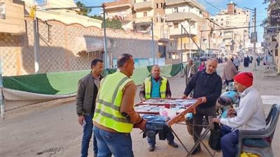  رفع 959 إشغال طريق مخالف بنطاق 5 مراكز بالبحيرة (صور)