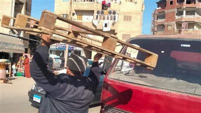 رفع 474 حالة إشغال طريق مخالف بنطاق 5 مراكز بالبحيرة (صور)