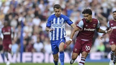 الدوري الإنجليزي، تعادل سلبي بين وست هام وبرايتون في الشوط الأول 