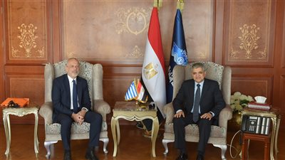 أسامة ربيع يبحث سبل التعاون المشترك مع السفير اليوناني (صور) 