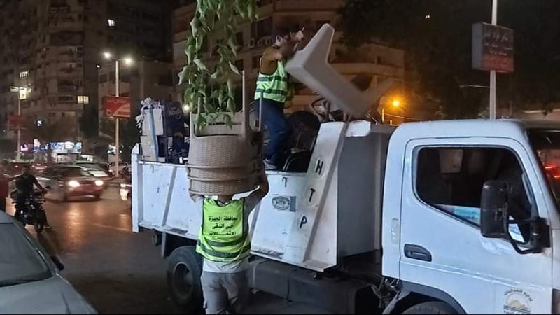 رفع الاشغالات بالجيزة،