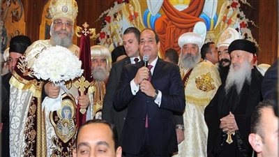  تقديرًا لهم وللبابا تواضروس، السيسي: سعيد بمشاركة الأقباط في احتفالاتهم