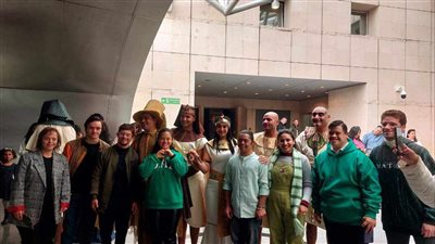 أصحاب الهمم يصنعون مجسمًا لمدينة خضراء بالمتحف القومي للحضارة