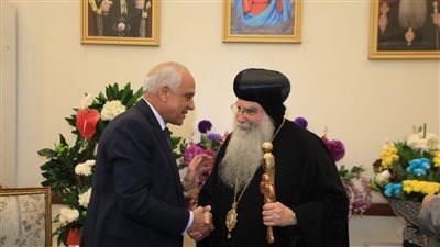 راشد يزور مطرانية شمال الجيزة للتهنئة بعيد الميلاد المجيد 