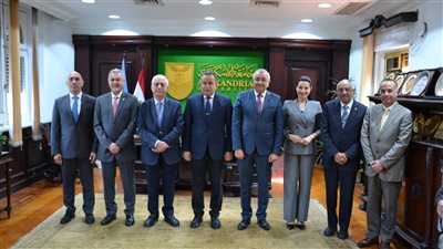 رئيس جامعة الإسكندرية يستقبل وفد جامعة بيروت العربية لبحث سبل التعاون 