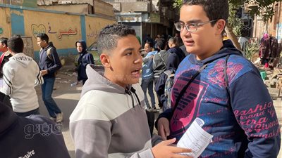 طلاب أولى إعدادي عن اختبار اللغة العربية: الامتحان سهل ( فيديو)