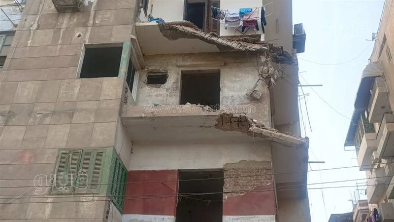 سقوط شرفة منزل بالحوامدية،