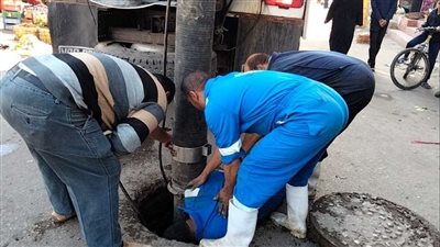 رئيس مياه القناة: متابعة مستمرة لأعمال الملس والتطهير للصرف الصحي (صور) 